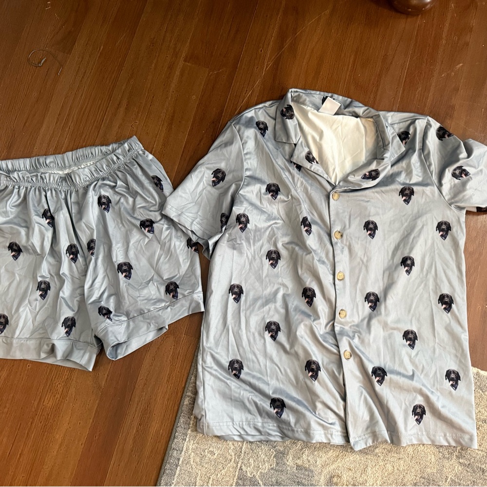 Dog-Themed Pet pajamas - Cream